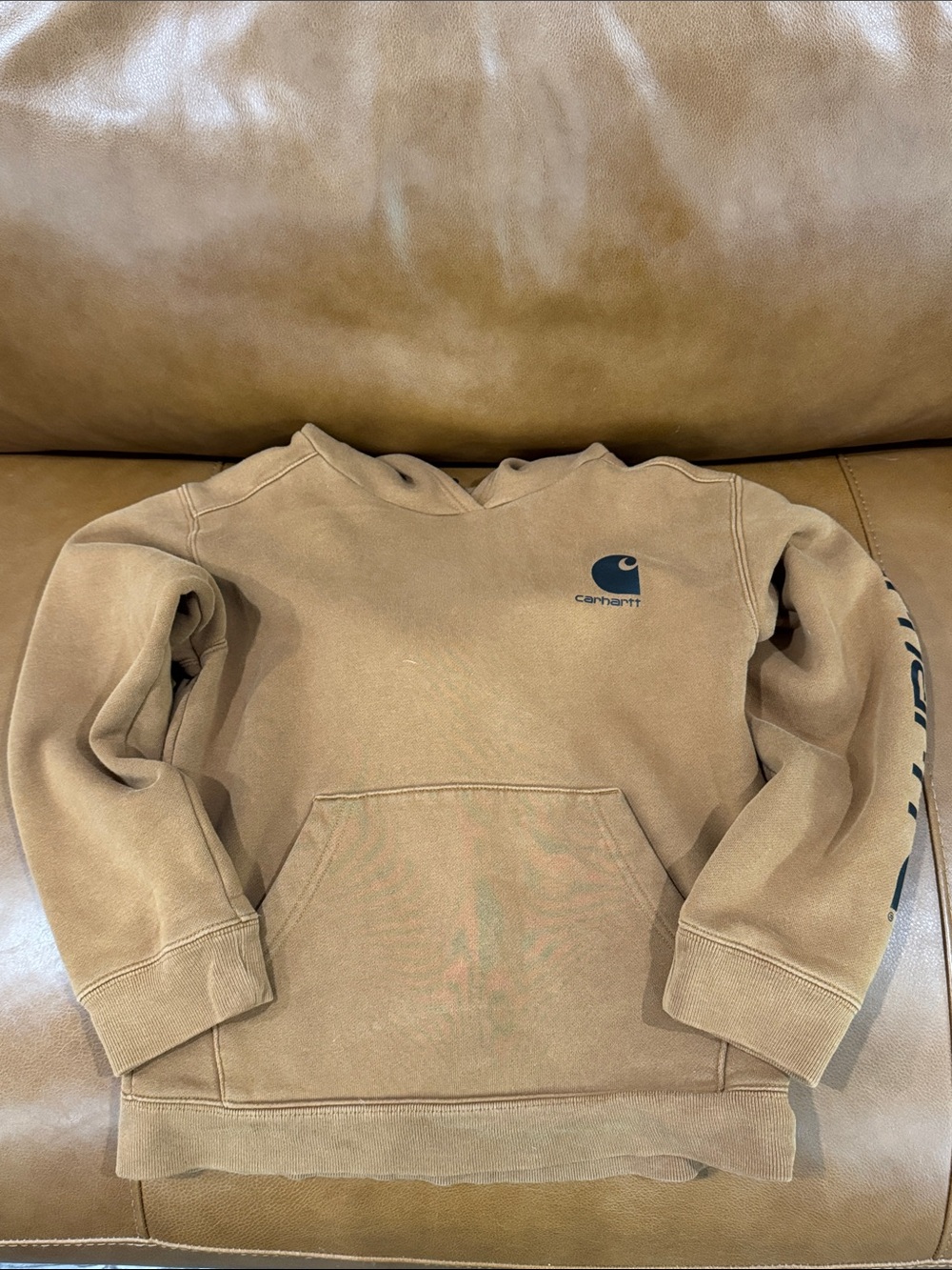 Carhartt Tan Hoodie with Logo